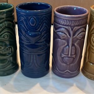 Tiki Ceramic Drinkware Set - Multicolor